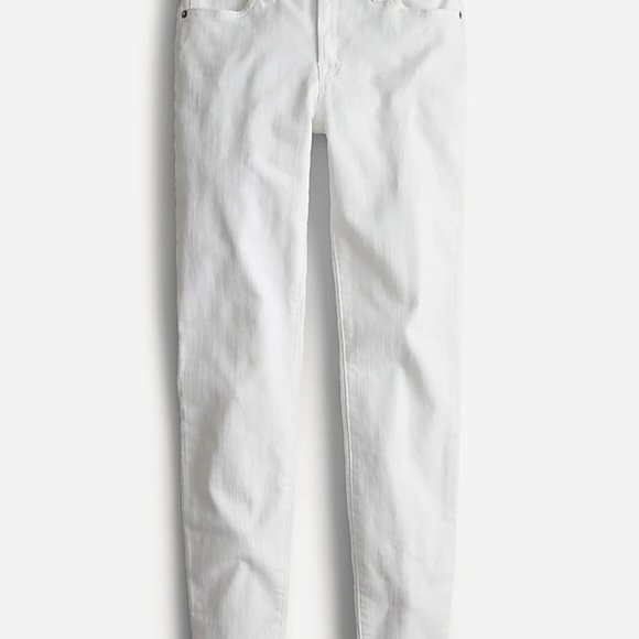 J.CREW 8" White TOOTHPICK Jeans STRETCH Denim Ankle MID RISE Size 32 NWT - Picture 2 of 2